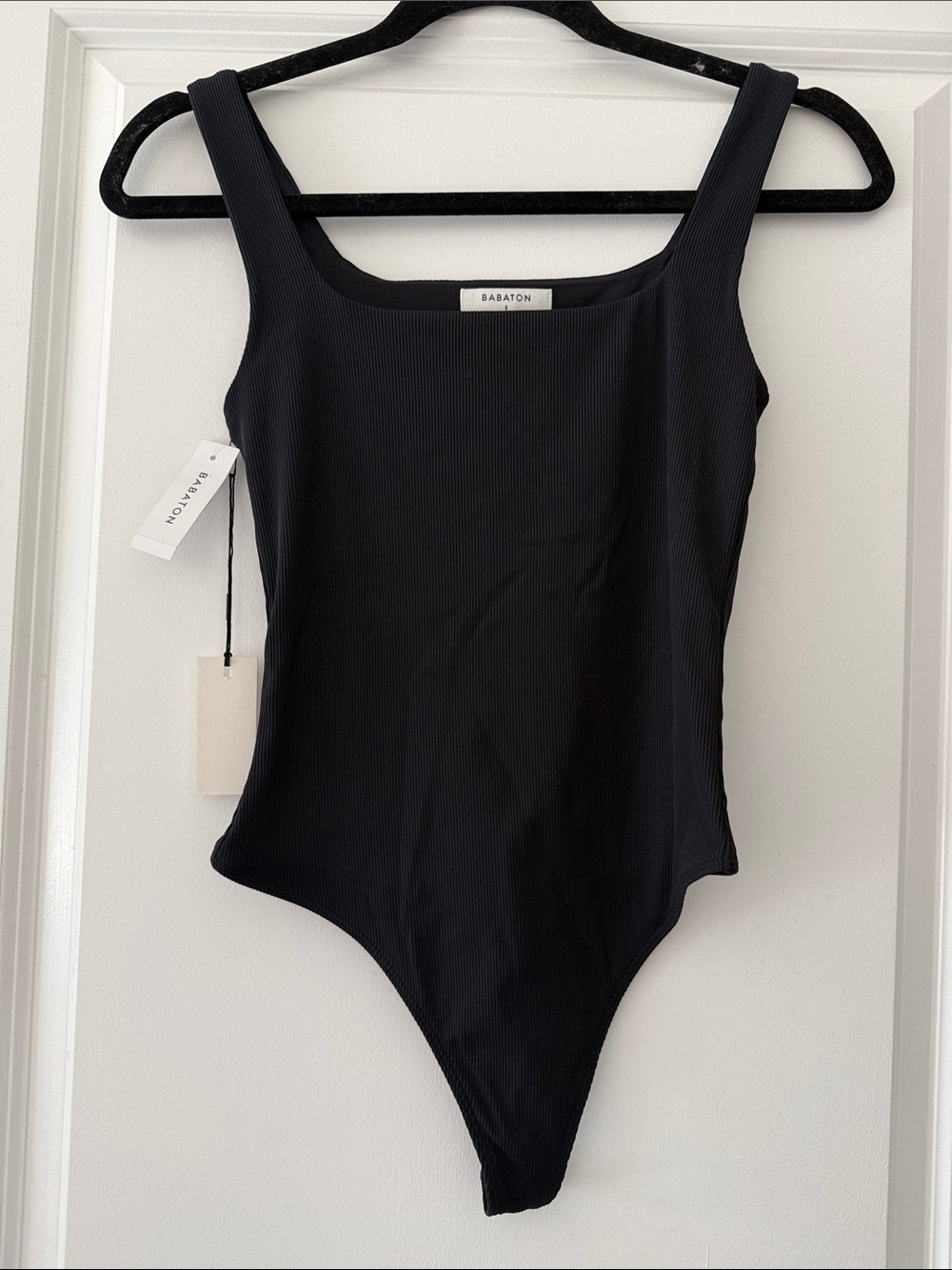 Babaton Black Ribbed Square
